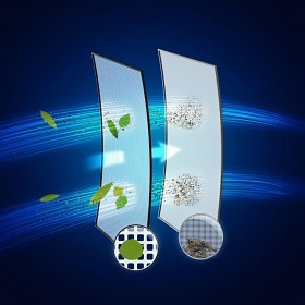 Pokročilá filtrační schopnost - "duální filtrace" spojením dvou filtračních košů (150μ/60μ) 