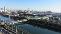 Denní pohled na průmyslovou a obchodní oblast Shinagawa ...